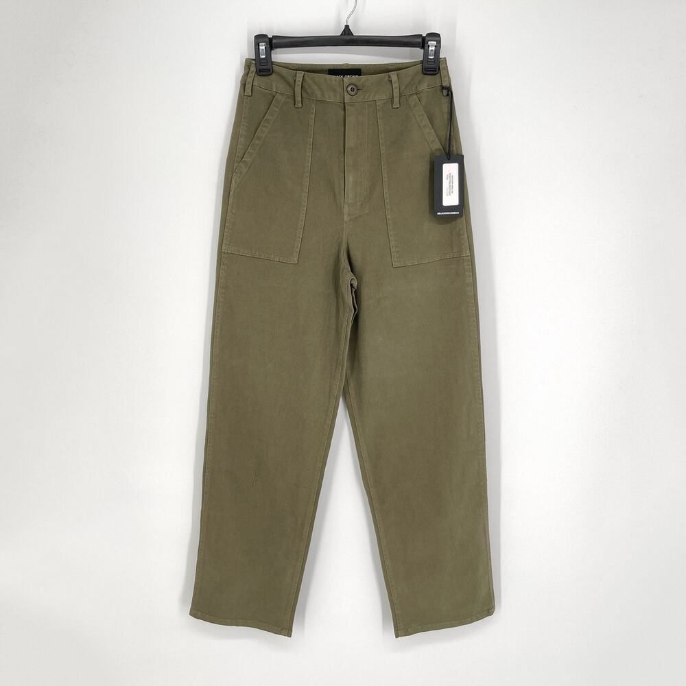 Black Orchid NEW Military Wide Leg Bootcamp Green Pants Jeans Sz 26 Stretch